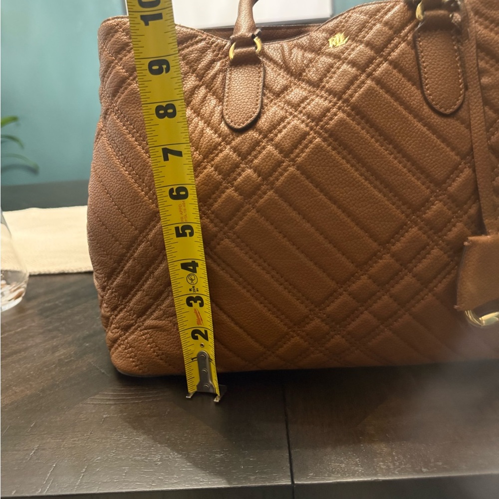 Ralph Lauren Quilted Tote in Warm Tan Leather - Picture 7 of 7
